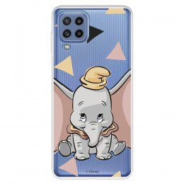 Funda para Samsung Galaxy M32 Oficial de Disney Dumbo Silueta Transparente - Dumbo