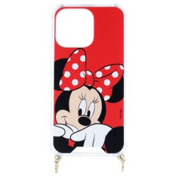 Funda Funda Minnie Fondo Rojo Colgante - Clásicos Disney para iPhone 13 Pro