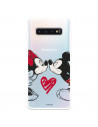 Funda para Samsung Galaxy S10 5G Oficial de Disney Mickey y Minnie Beso - Clásicos Disney