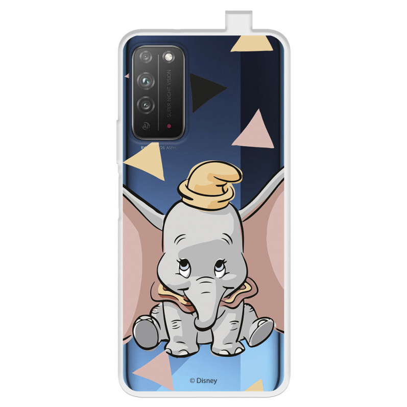 Funda para Huawei Honor X10 5G Oficial de Disney Dumbo Silueta Transparente - Dumbo