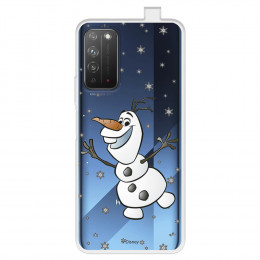 Funda para Huawei Honor X10 5G Oficial de Disney Olaf Transparente - Frozen