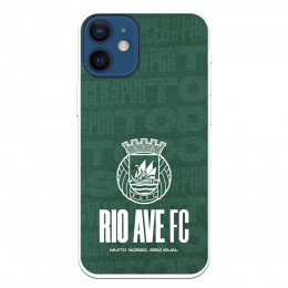 Funda para iPhone 12 Mini del Rio Ave FC Escudo Blanco Escudo Blanco - Licencia Oficial Rio Ave FC