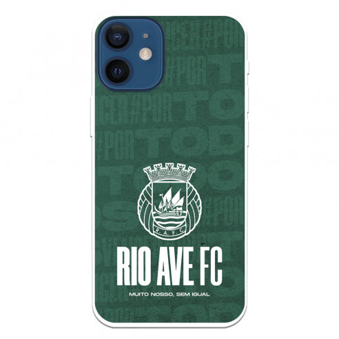 Funda para iPhone 12 Mini del Rio Ave FC Escudo Blanco Escudo Blanco - Licencia Oficial Rio Ave FC