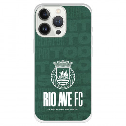 Funda para iPhone 13 Pro del Rio Ave FC Escudo Blanco Escudo Blanco - Licencia Oficial Rio Ave FC