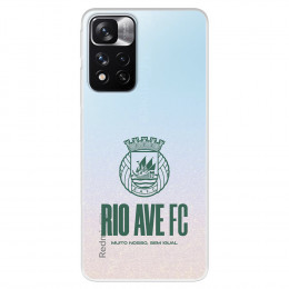 Funda para Xiaomi Redmi Note 11 del Rio Ave FC Escudo Leather Case Negra Escudo Leather Case Negra - Licencia Oficial Rio Ave FC