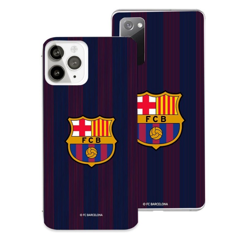 Funda Oficial Barcelona -  Fondo Oscuro Rayas