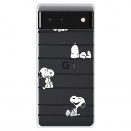 Funda para Google Pixel 6 Oficial de Peanuts Snoopy rayas - Snoopy