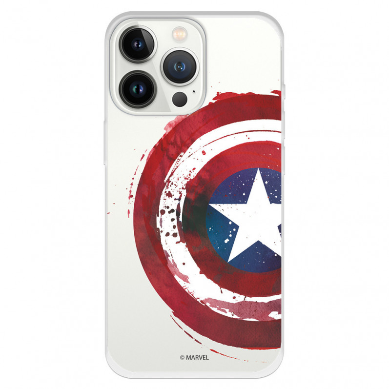 Capa para iPhone 13 Pro Oficial da Marvel Capitão América Escudo Transparente - Marvel