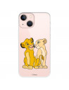 Capa para iPhone 13 Mini Oficial da Disney Simba e Nala Silhueta - O Rei Leão