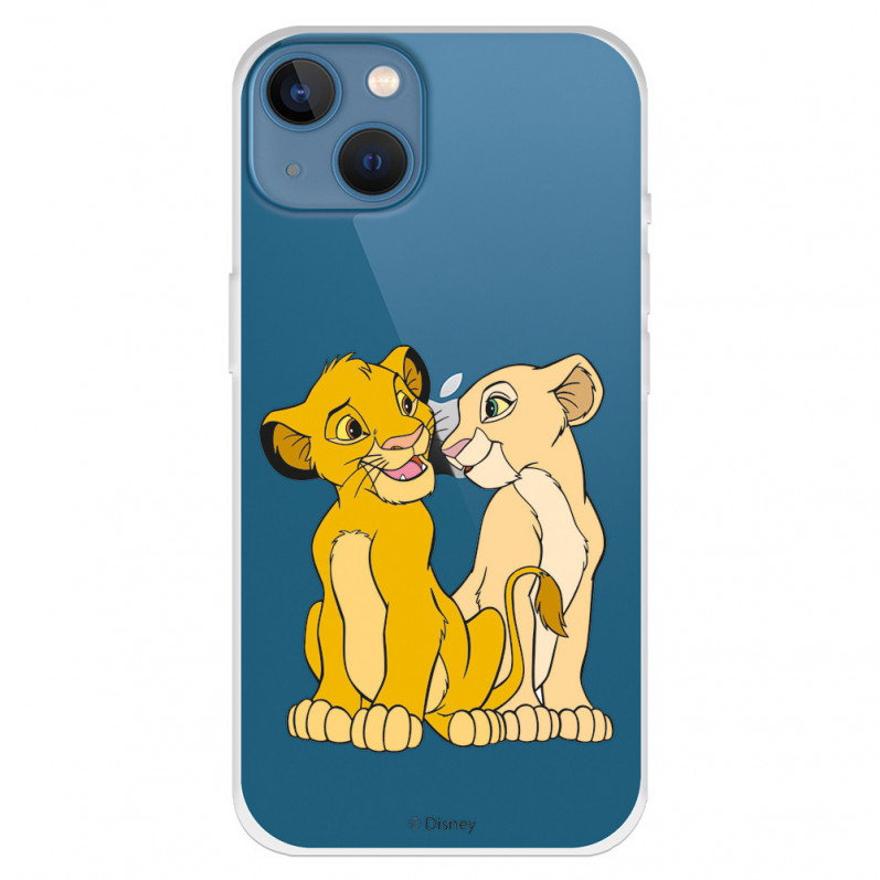 Capa para iPhone 13 Oficial da Disney Simba e Nala Silhueta - O Rei Leão