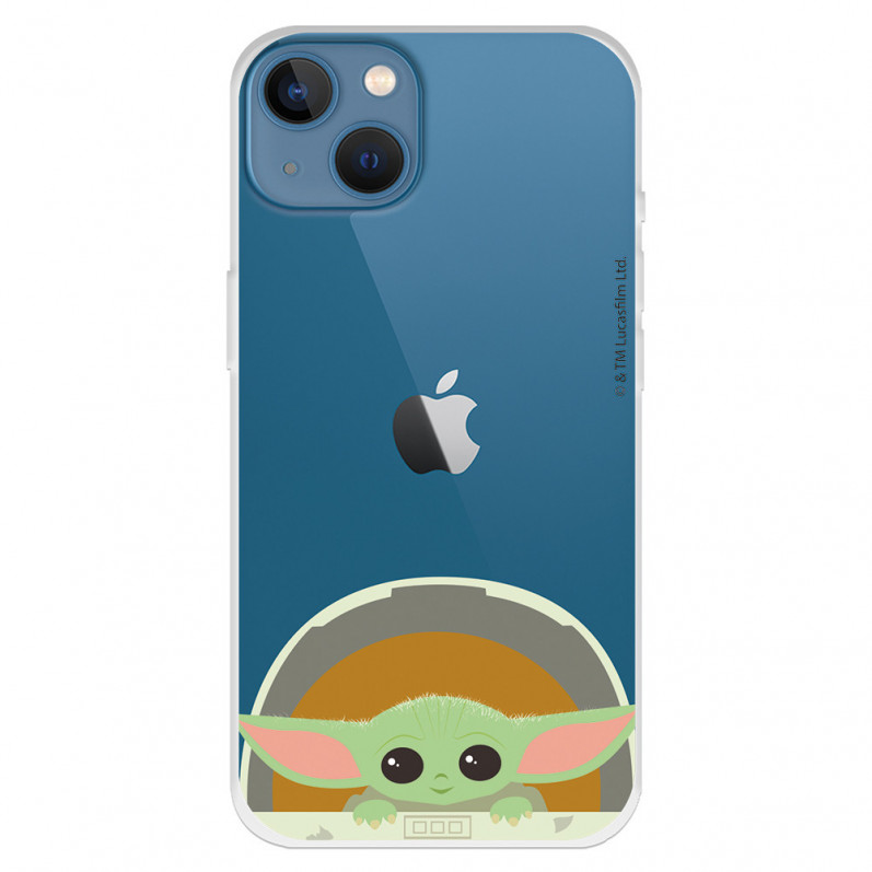 Capa para iPhone 13 Oficial de Star Wars Baby Yoda Sorridente - The Mandalorian