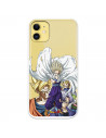 Capa para iPhone 11 Oficial de Dragon Ball Guerreiros Saiyans - Dragon Ball