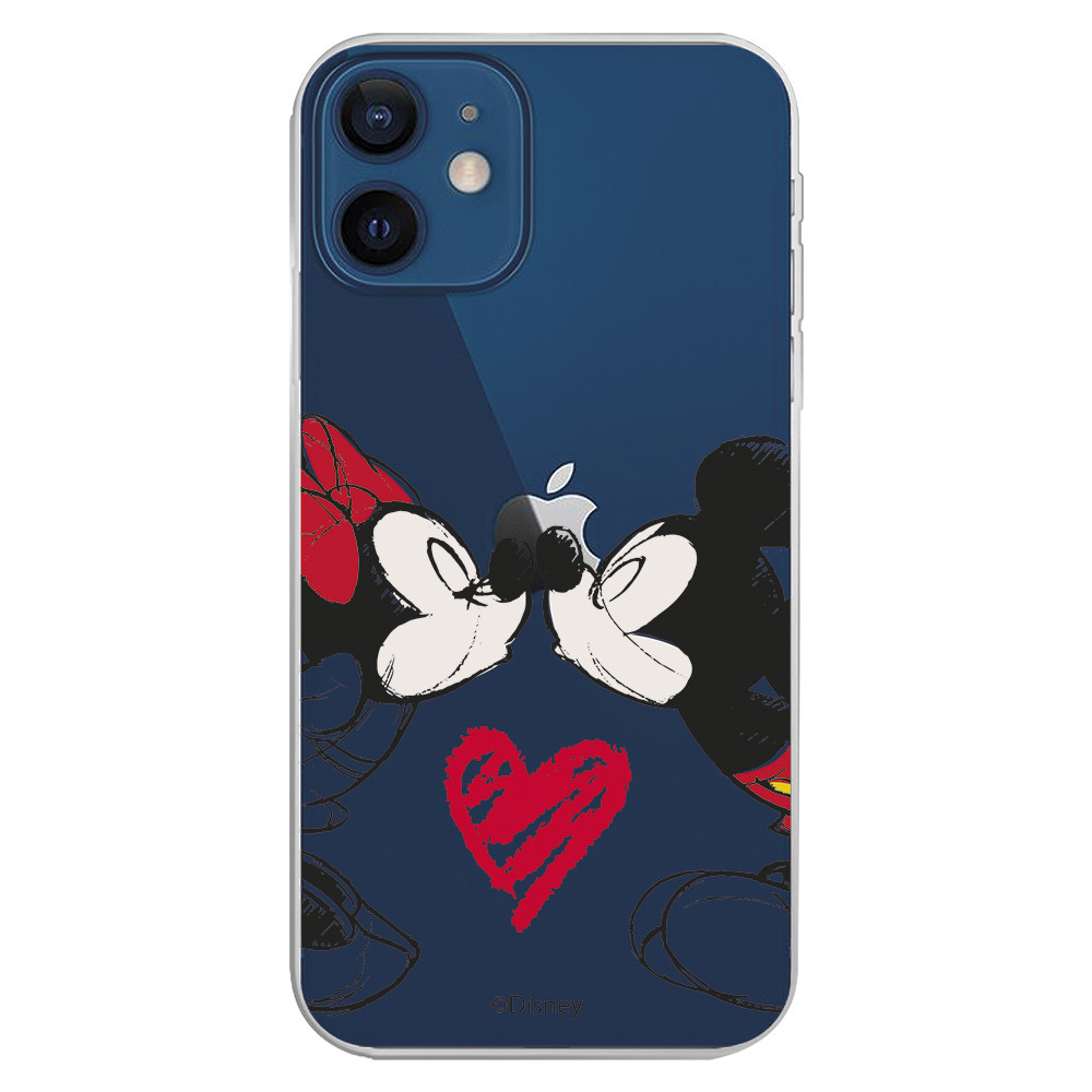 Capa para iPhone 12 Pro Oficial da Disney Mickey e Minnie Beijo