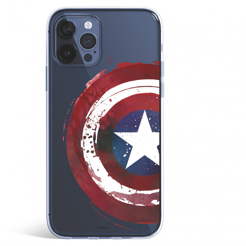 Capa para iPhone 12 Pro Max Oficial da Marvel Capitão América Divisa Transparente - Marvel