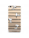 Capa para iPhone 6 Plus Oficial de Peanuts Snoopy listras - Snoopy