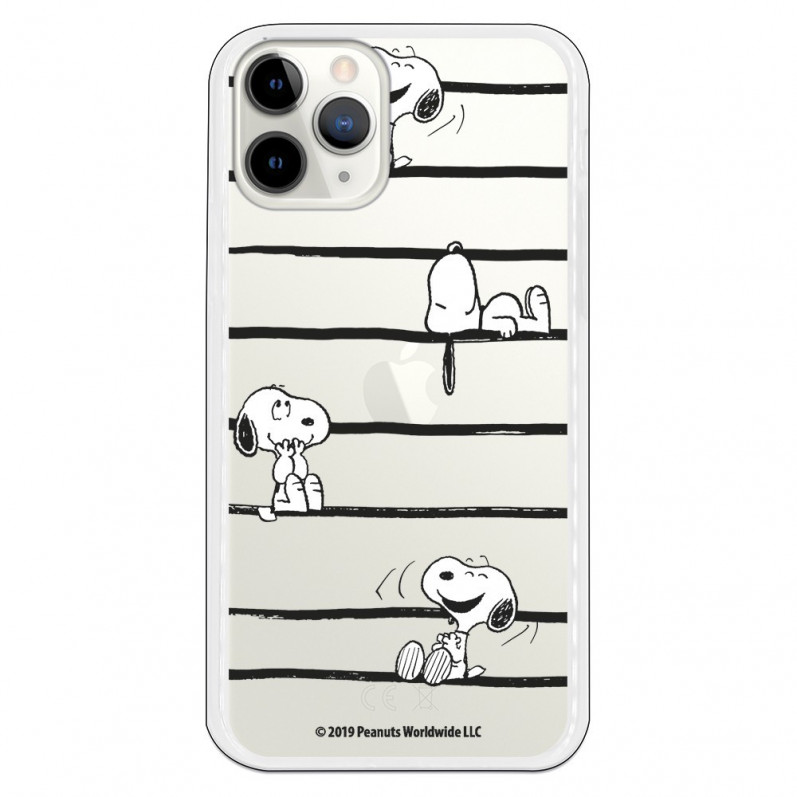 Capa para iPhone 11 Pro Oficial de Peanuts Snoopy listras - Snoopy