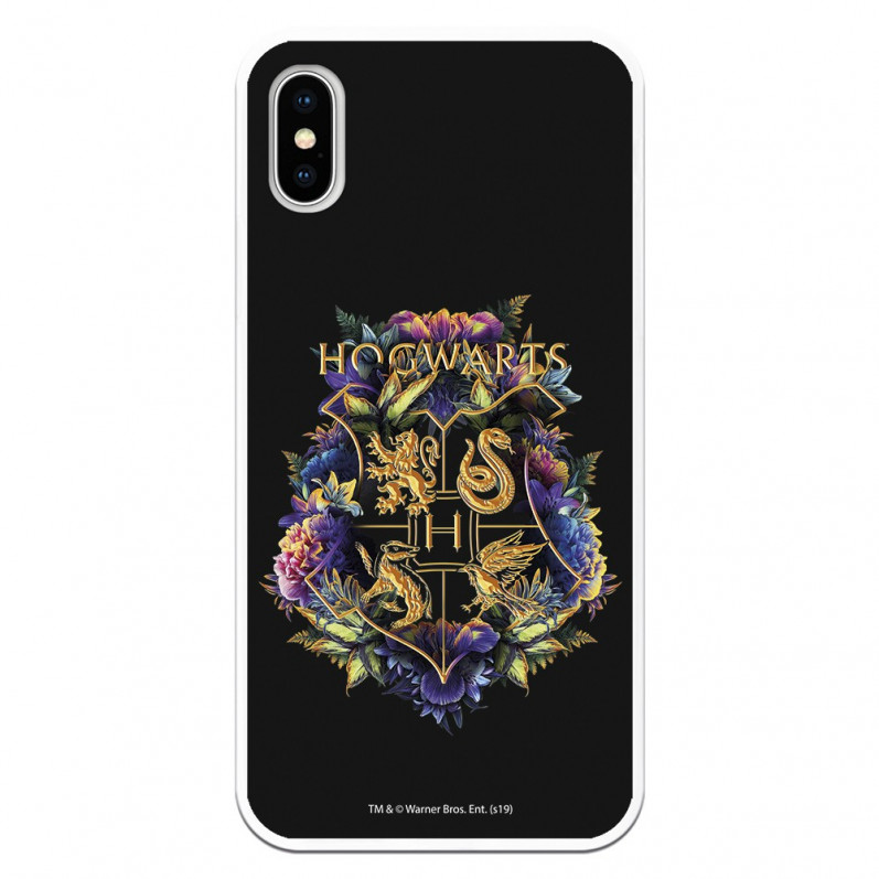 Capa para iPhone X Oficial de Harry Potter Hogwarts Floral - Harry Potter