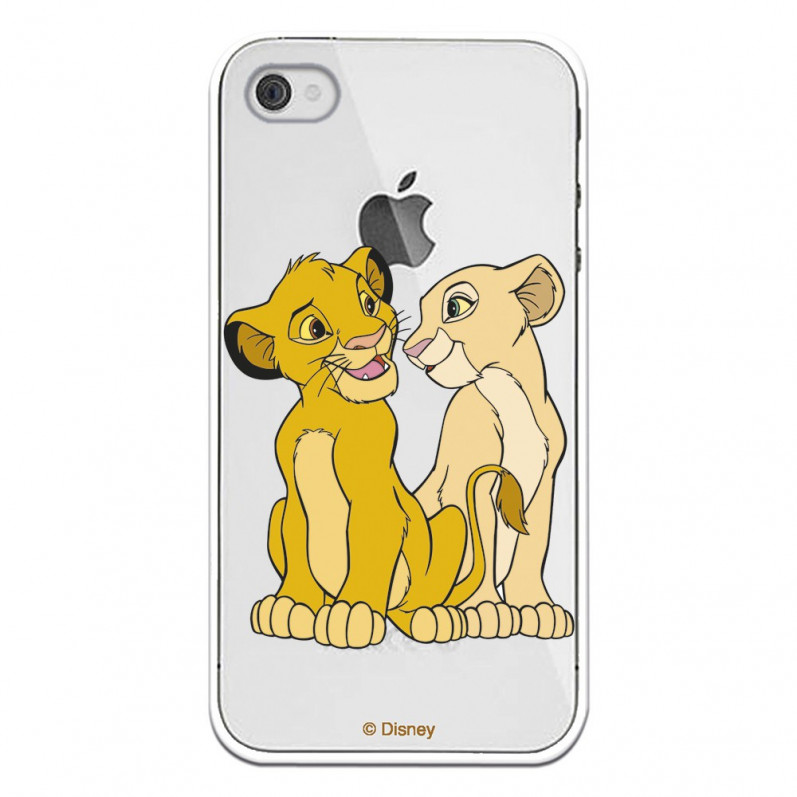 Capa Oficial Disney Simba e Nala transparente para iPhone 4 - O Rei Leão
