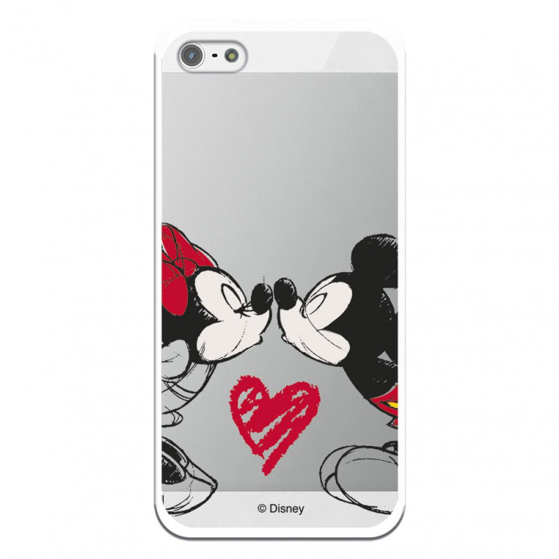 Capa Oficial Disney Mickey E Minnie Beijo Clear para iPhone 5