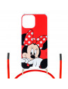 Funda Funda Minnie Fondo Rojo Colgante - Clásicos Disney para iPhone 13 Pro Max
