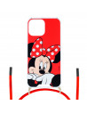 Funda Funda Minnie Fondo Rojo Colgante - Clásicos Disney para iPhone 13 Pro