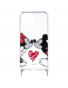 Funda Mickey y Minnie Beso Colgante - Clásicos Disney para iPhone 13 Mini