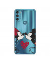 Funda para Motorola Moto G71 5G Oficial de Disney Mickey y Minnie Beso - Clásicos Disney