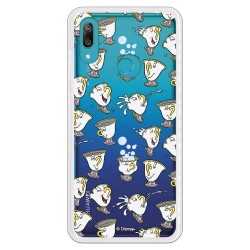 Funda Oficial Disney Chip Potts Siluetas Transparente para Huawei Y7 2019