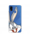 Capa para ZTE Blade A51 Oficial de Warner Bros Bugs Bunny Silhueta Transparente - Looney Tunes