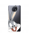 Capa para Xiaomi Redmi Note 9T Oficial da Warner Bros Bugs Bunny Silhueta Transparente - Looney Tunes