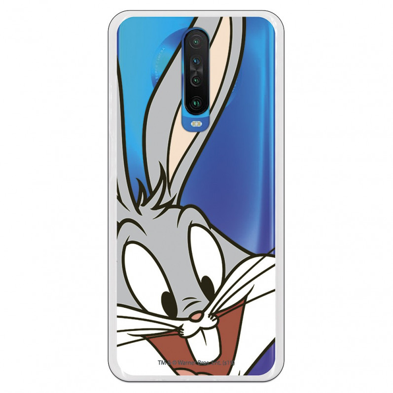 Capa para Xiaomi Redmi K30 Oficial de Warner Bros Bugs Bunny Silhueta Transparente - Looney Tunes