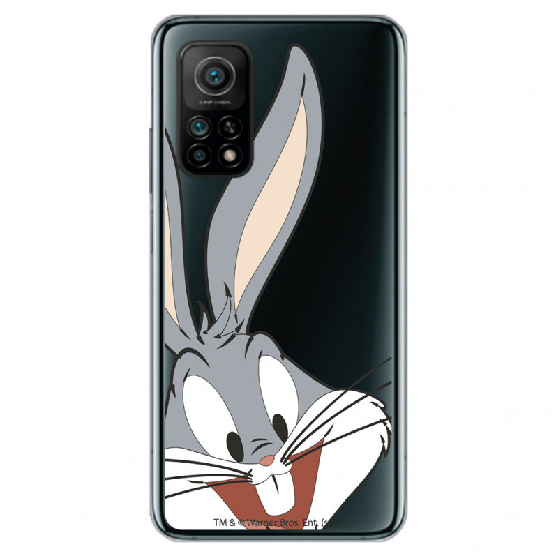 Capa para Xiaomi Mi 10T Pro Oficial de Warner Bros Bugs Bunny Silhueta Transparente - Looney Tunes