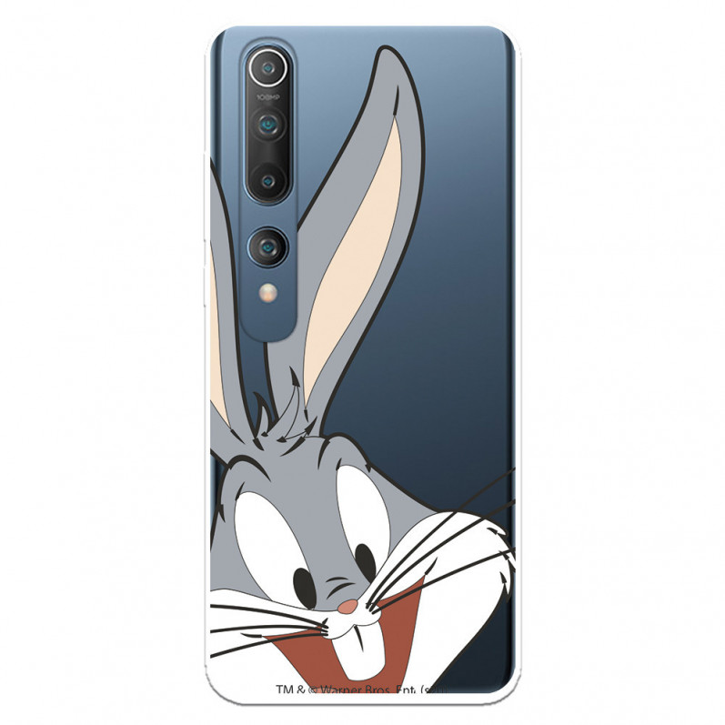 Capa para Xiaomi Mi 10 Oficial de Warner Bros Bugs Bunny Silhueta Transparente - Looney Tunes