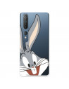 Capa para Xiaomi Mi 10 Oficial de Warner Bros Bugs Bunny Silhueta Transparente - Looney Tunes