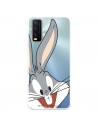 Capa para Vivo Y20S Oficial da Warner Bros Bugs Bunny Silhueta Transparente - Looney Tunes
