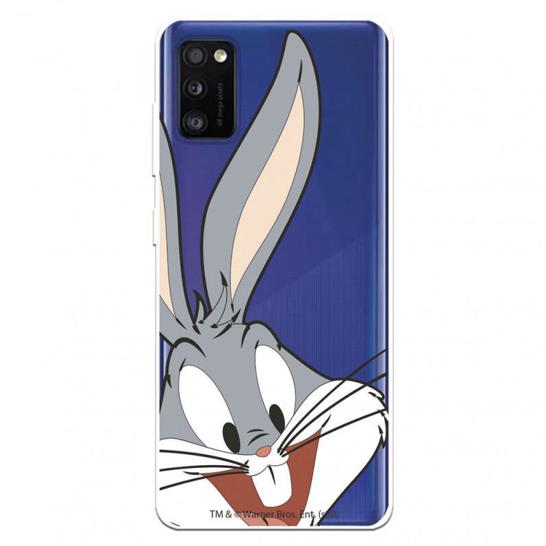 Capa para Samsung Galaxy A41 Oficial de Warner Bros Bugs Bunny Silhueta Transparente - Looney Tunes