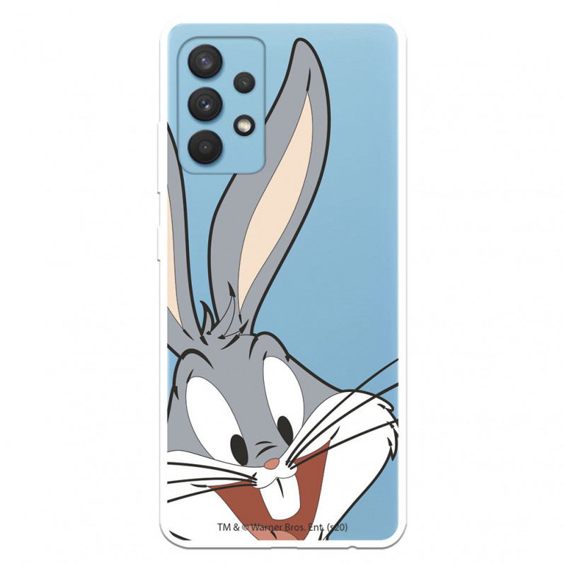 Capa para Samsung Galaxy A32 4G Oficial da Warner Bros Bugs Bunny Silhueta Transparente - Looney Tunes