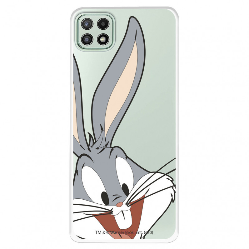 Capa para Samsung Galaxy A22 5G Oficial da Warner Bros Bugs Bunny Silhueta Transparente - Looney Tunes