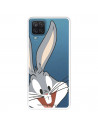 Capa para Samsung Galaxy A22 4G Oficial da Warner Bros Bugs Bunny Silhueta Transparente - Looney Tunes