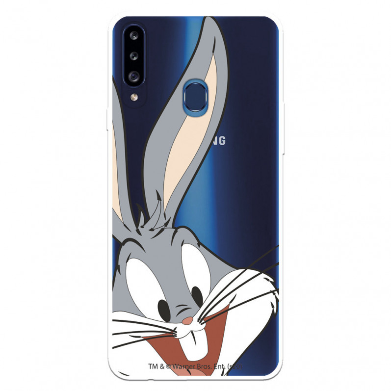 Capa para Samsung Galaxy A20S Oficial de Warner Bros Bugs Bunny Silhueta Transparente - Looney Tunes