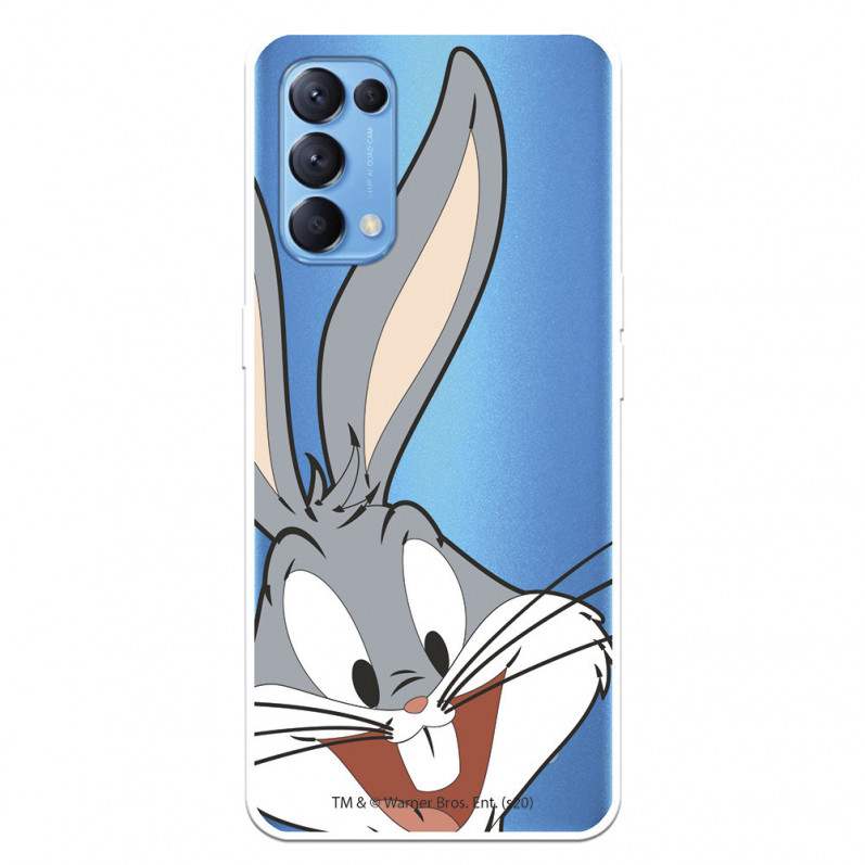 Capa para Oppo Find X3 Lite Oficial da Warner Bros Bugs Bunny Silhueta Transparente - Looney Tunes