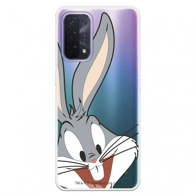 Capa para Oppo A74 5G Oficial da Warner Bros Bugs Bunny Silhueta Transparente - Looney Tunes