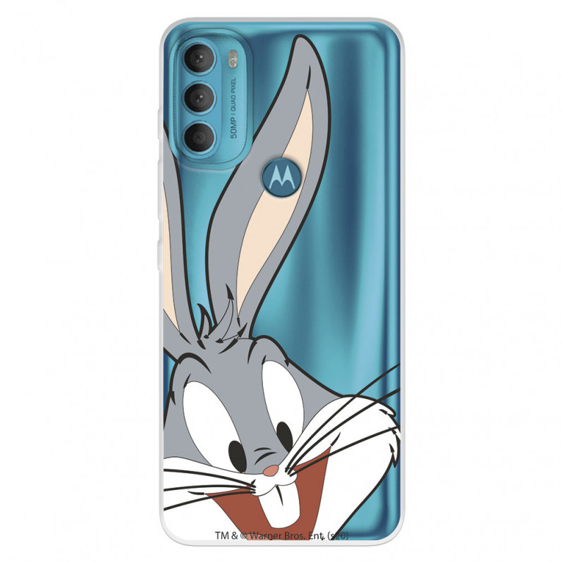 Capa para Motorola Moto G71 5G Oficial de Warner Bros Bugs Bunny Silhueta Transparente - Looney Tunes