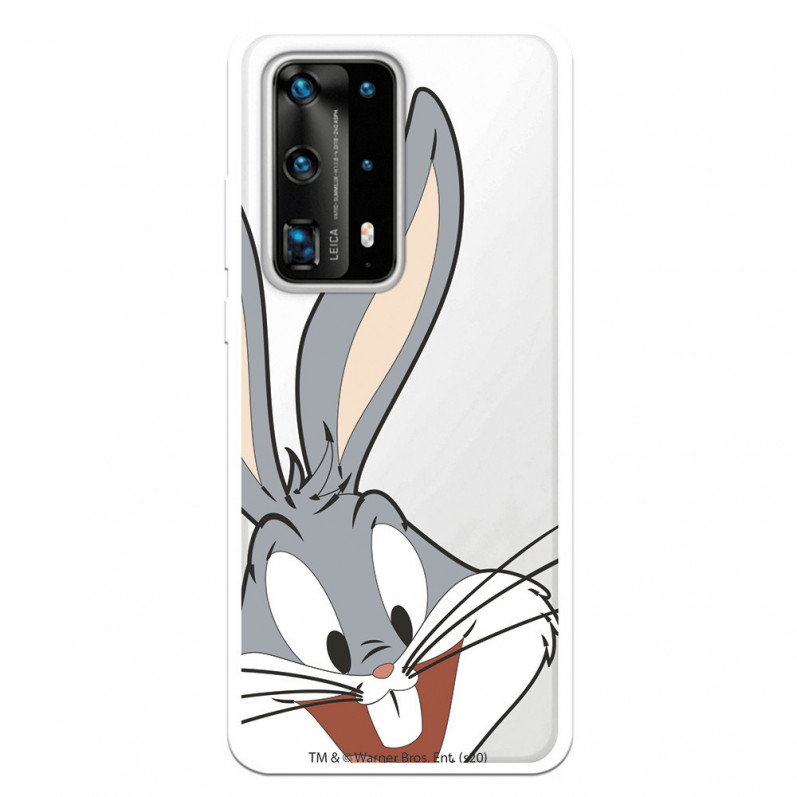 Capa para Huawei P40 Pro Plus Oficial da Warner Bros Bugs Bunny Silhueta Transparente - Looney Tunes