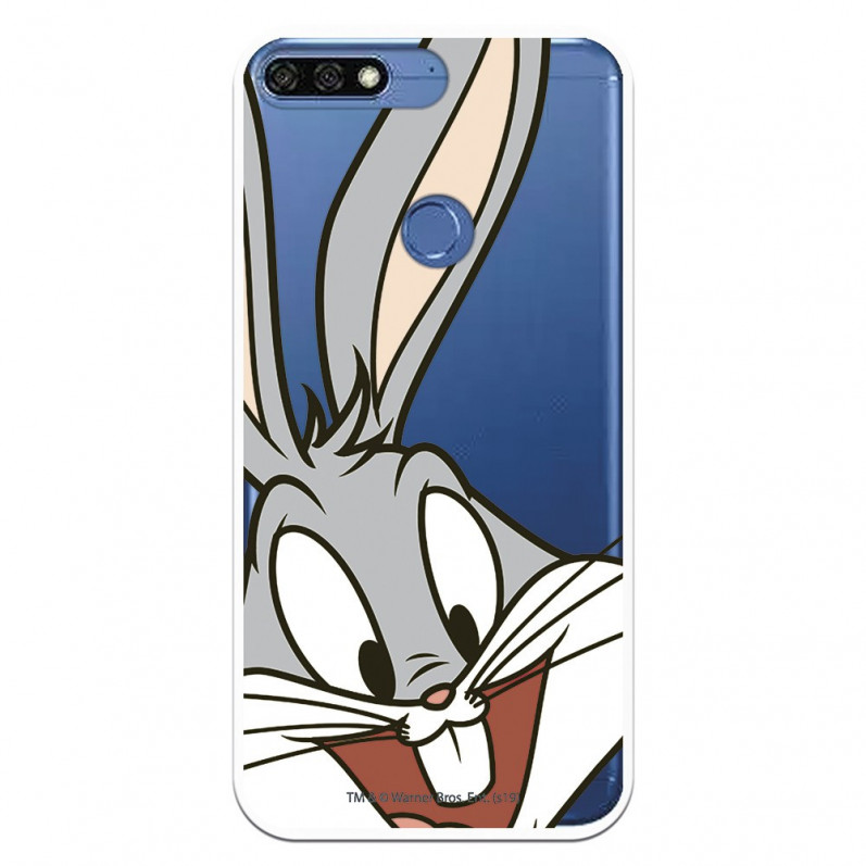 Capa Oficial Warner Bros Bugs Bunny Transparente para Huawei Y7 2018 - Looney Tunes