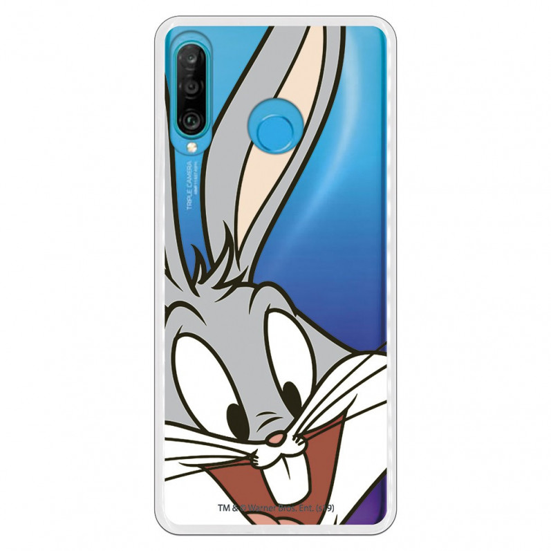 Capa Oficial Warner Bros Bugs Bunny Transparente para Huawei P30 Lite - Looney Tunes