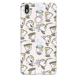 Funda Oficial Disney Chip Potts Siluetas Transparente para Bq Aquaris X