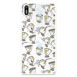 Funda Oficial Disney Chip Potts Siluetas Transparente para Bq Aquaris X5