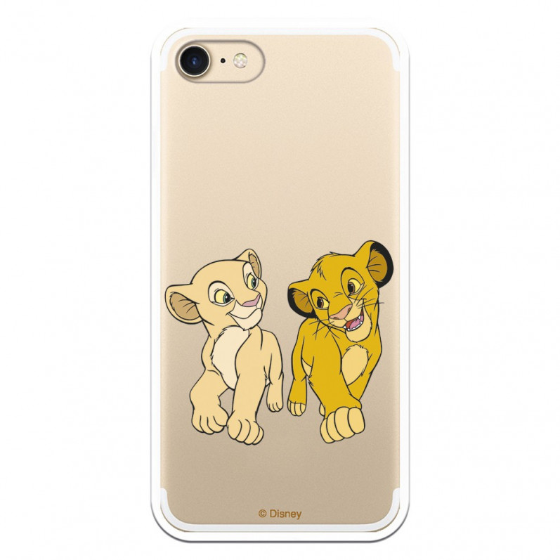 Capa para iPhone SE 2022 Oficial de Disney Simba e Nala Olhar Apaixonado Cúmplice - O Rei Leão