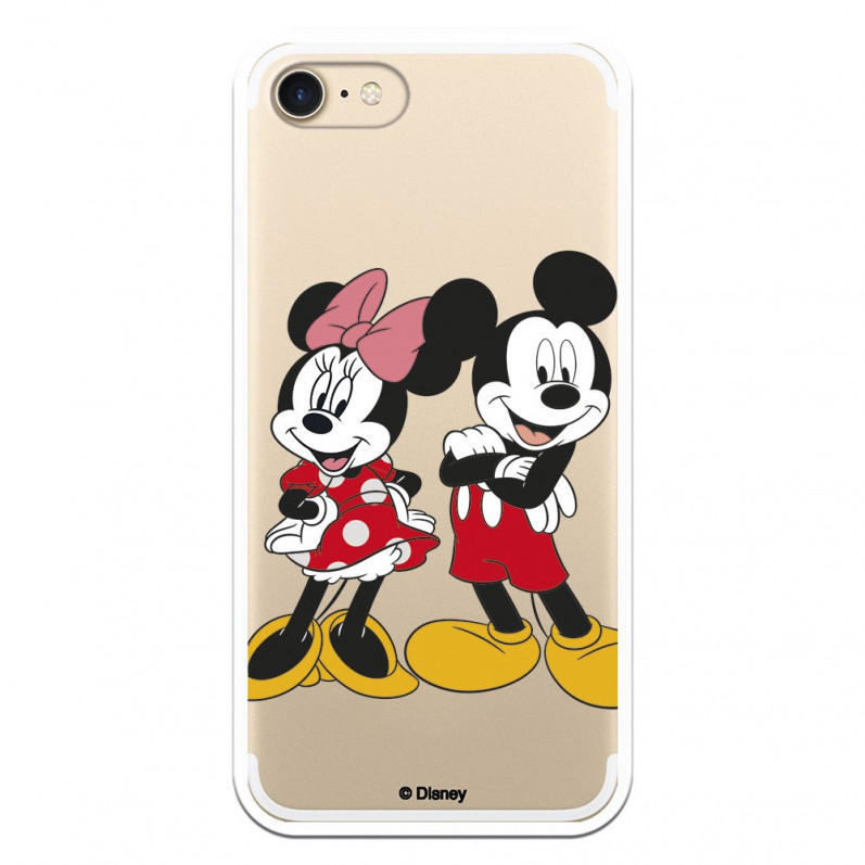 Capa para iPhone SE 2022 Oficial de Disney Mickey e Minnie A Posar - Clássicos Disney